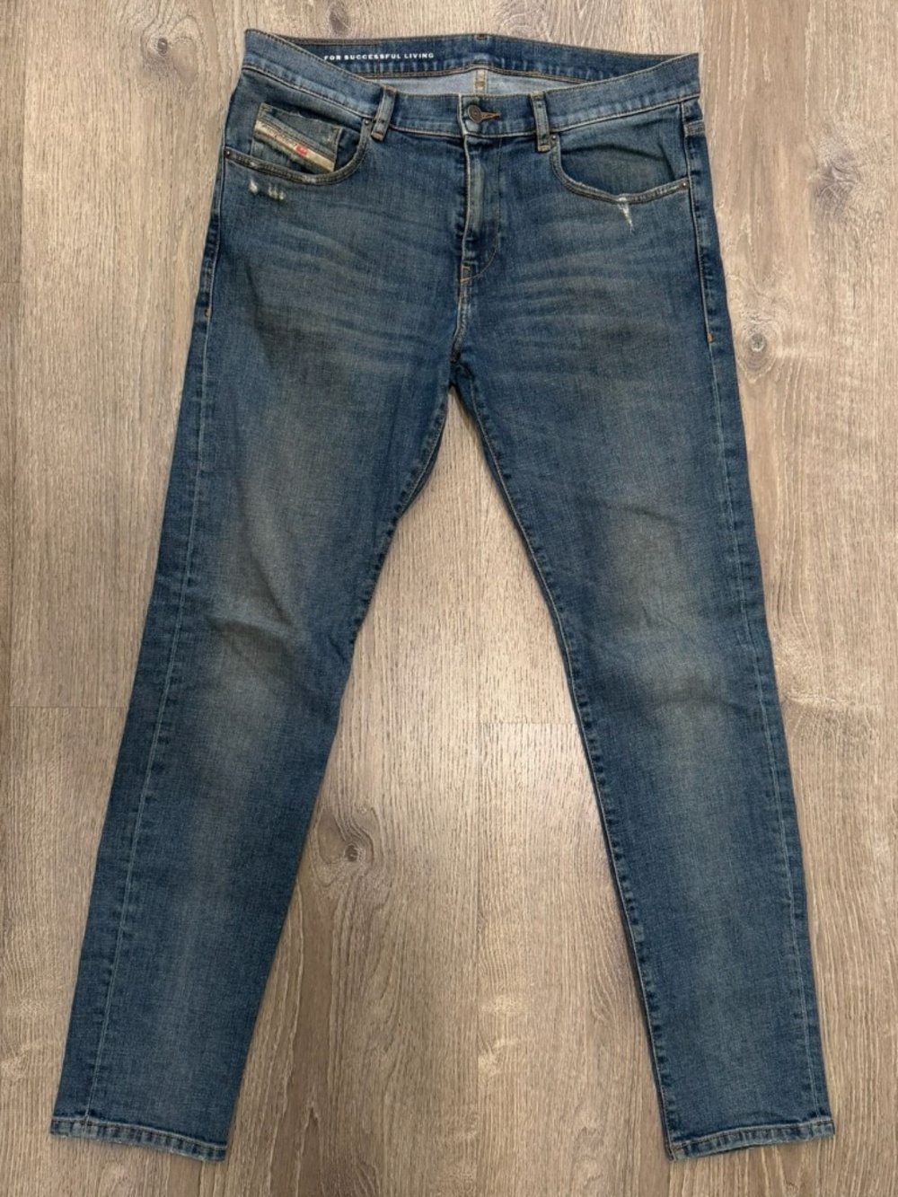 Diesel D-STRUKT Slim Fit Jeans Medium Blue Distressed W33 L32